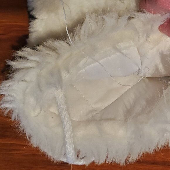 Hand Warmer Muff Faux Dalmation Fur Girls Plus Bonus Hat - Black White Spotted - Picture 6 of 8